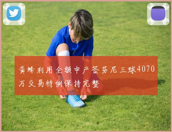 黄蜂利用全额中产签芬尼三球4070万交易特例保持完整