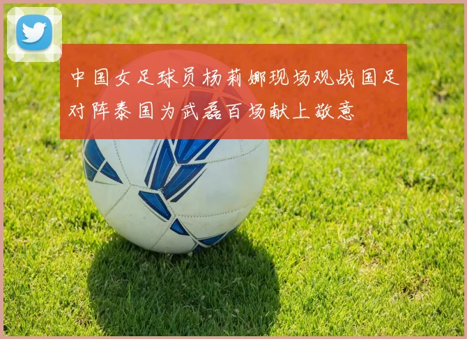中国女足球员杨莉娜现场观战国足对阵泰国为武磊百场献上敬意